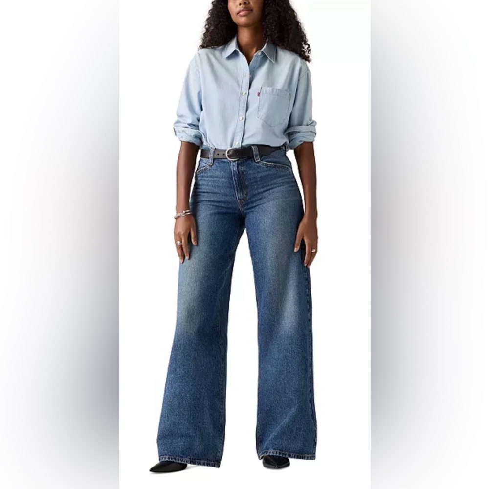 Levi’s 94 Baggy Wide Leg Jeans – Dark Blue – Size 29x33 – Vintage Inspired